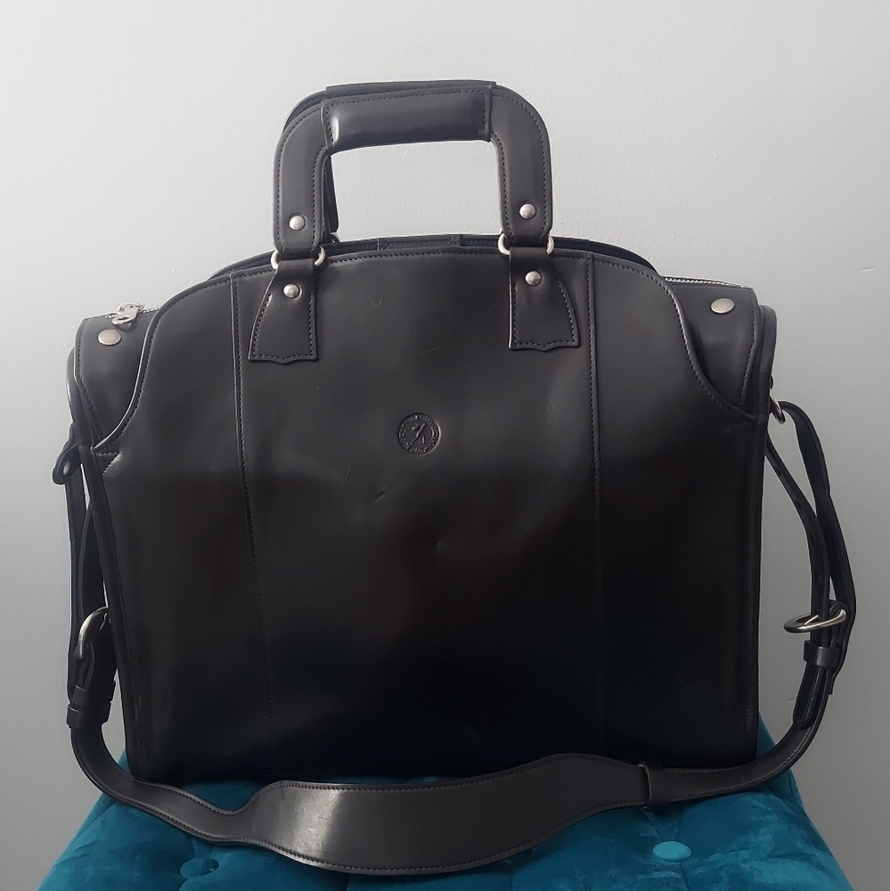 Glaserdesigns Men's Black Leather Bag. Retails For ($1500) In Awesome Condition